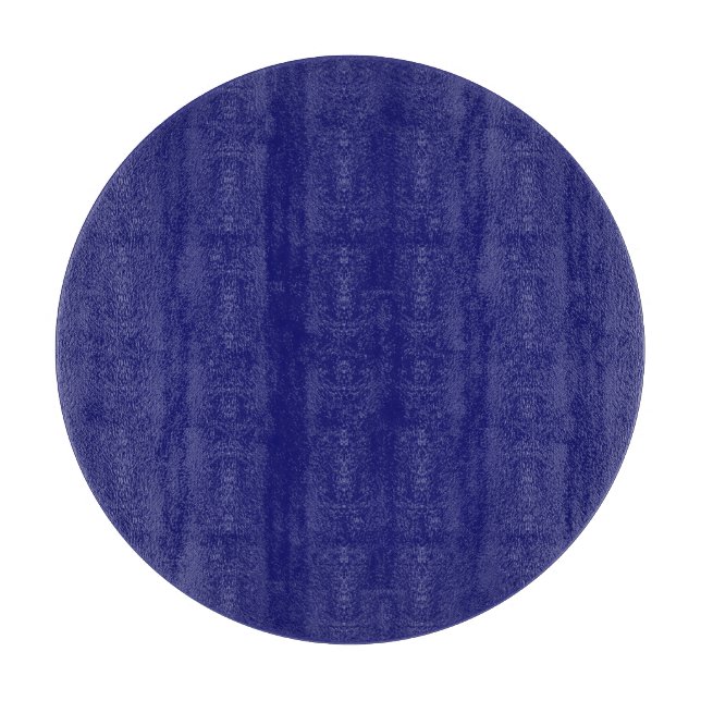 Midnight Blue Round Glass Cutting Board (Front)