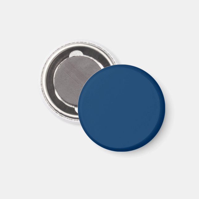 Midnight Blue Round Magnet – Customizable (Front/Back)
