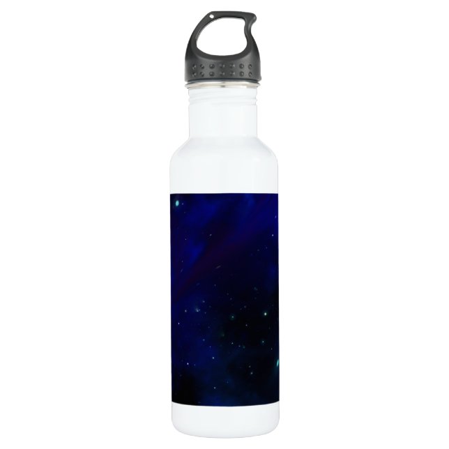 Midnight Blue Sky with Stars 710 Ml Water Bottle (Front)