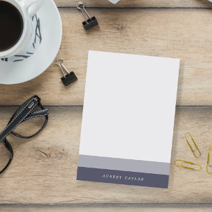 Midnight Blue & Smokey Grey Gradient Colorblock Post-it Notes