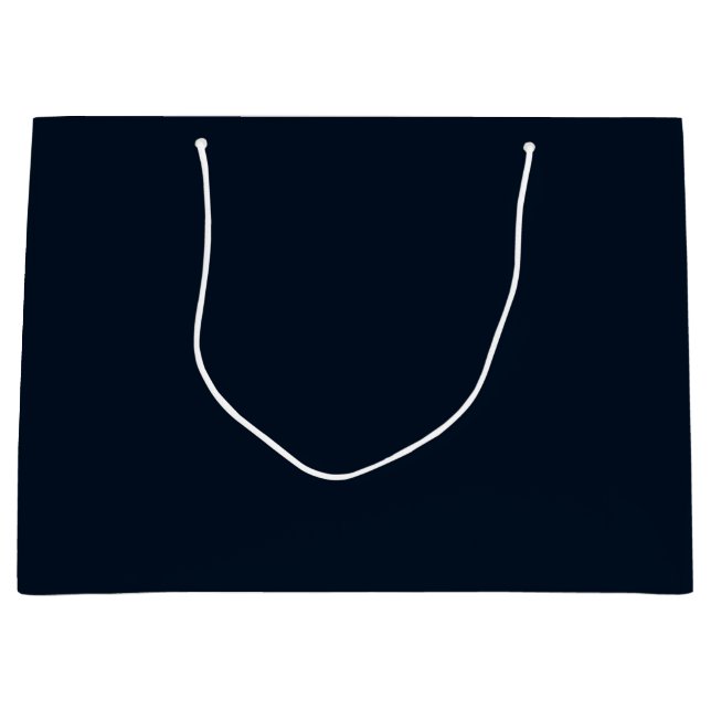 Midnight Blue Solid Large Gift Bag (Front)