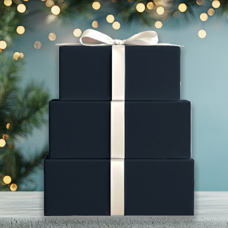 Midnight Blue Solid Wrapping Paper Sheet