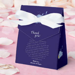 Midnight Blue Starlit Baby Boy Bliss Stork Favor Box