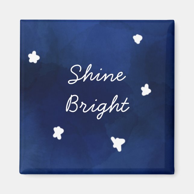 Midnight Blue starry sky Magnet (Front)