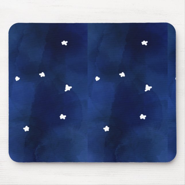 Midnight Blue starry sky Mouse Pad (Front)