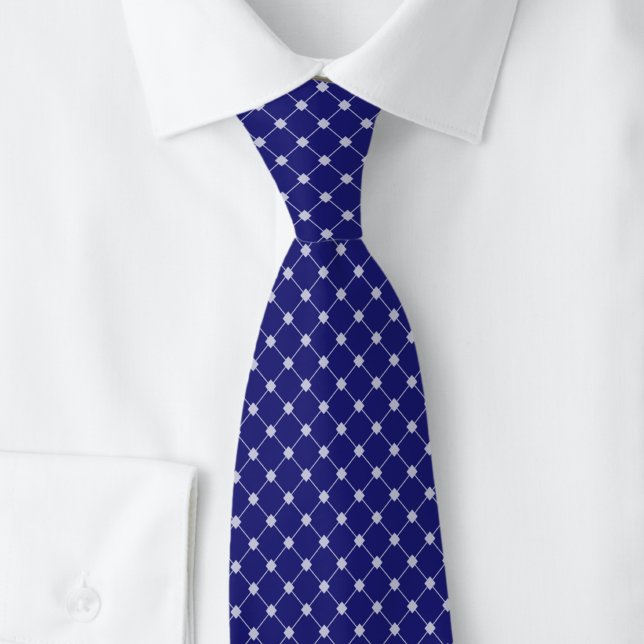 Midnight Blue Trellis Tie (Creator Uploaded)
