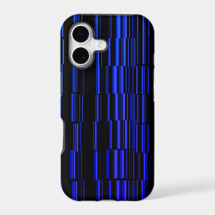 Midnight Blue Unique Modern Stripe Pattern Cool