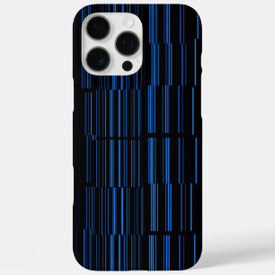 Midnight Blue Unique Modern Stripe Pattern Cool iPhone 16 Pro Max Case