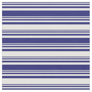 Midnight Blue & White Pattern Fabric