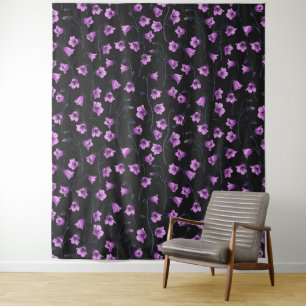 Midnight Bluebells, Harebells, Bellflowers 2 Tapestry