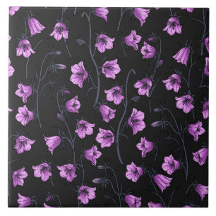 Midnight Bluebells, Harebells, Bellflowers 2 Tile