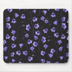Midnight Bluebells, Harebells, Bellflowers Mouse Pad