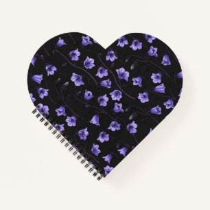 Midnight Bluebells, Harebells, Bellflowers Notebook
