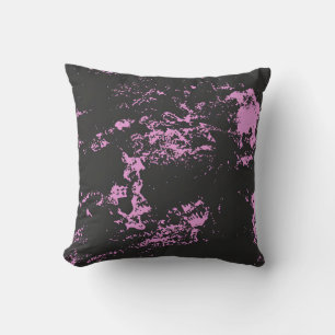 Midnight Blush Abstract Pillow