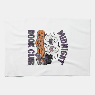 Midnight Book Club Halloween Reading Design_1 Kitchen Towel