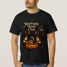 Midnight Brew Club T-Shirt Men Halloween Tee