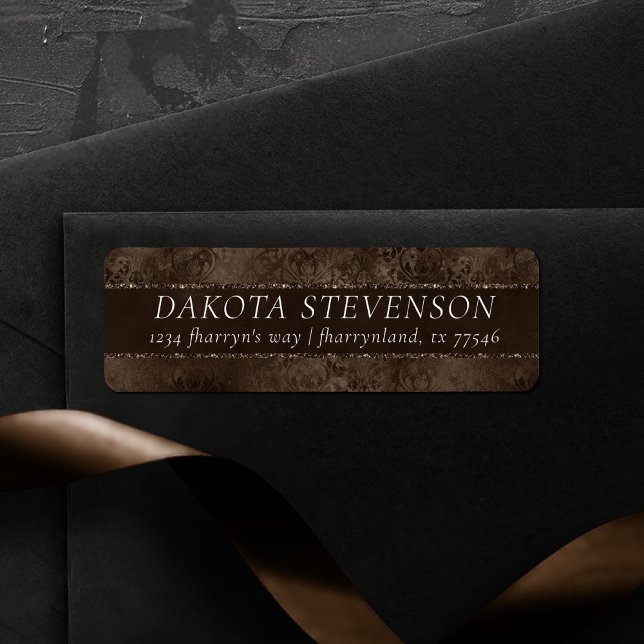 Midnight Bronze Romance | Satiny Grunge Damask (Creator Uploaded)