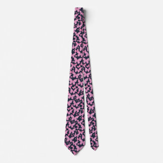 Midnight Bubble Gum Butterflies Tie