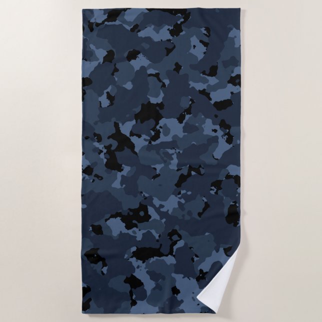 Midnight Camo Beach Towel (Front)