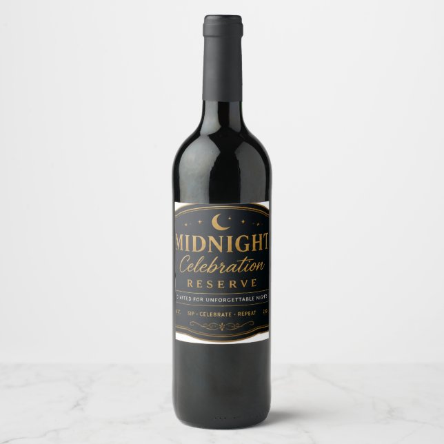Midnight Celebration Reserve Wine Label (Front)