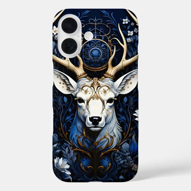 Midnight Celestial Floral Gothic Deer  Case-Mate iPhone Case (Back)