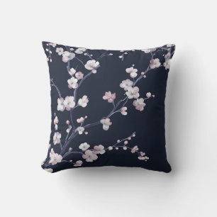 Midnight Cherry Blossom Pillow