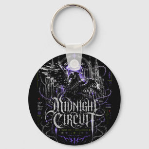 Midnight Circuit Gothic Cyberpunk Graphic Keychain