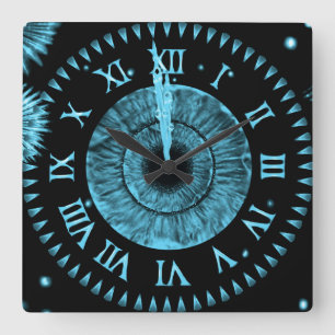 Midnight Clock Light Blue
