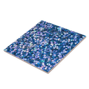 Midnight Confetti Shimmer Ceramic Tile