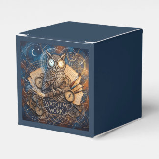 Midnight Creative Night Owl Abstract Favor Box