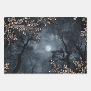 Midnight Crystal Wrapping Paper Sheet