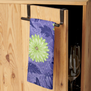 Midnight Daisy Garden Kitchen Towel
