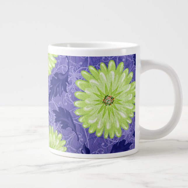 Midnight Daisy Garden Large Coffee Mug (Right)