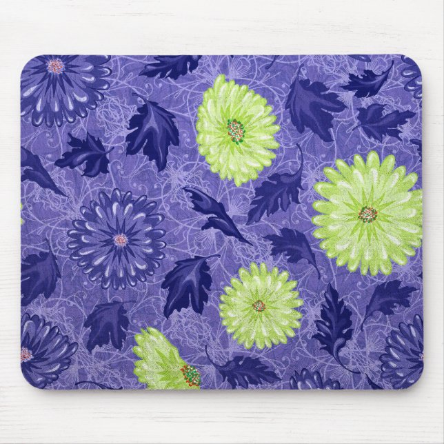 Midnight Daisy Garden Mouse Pad (Front)