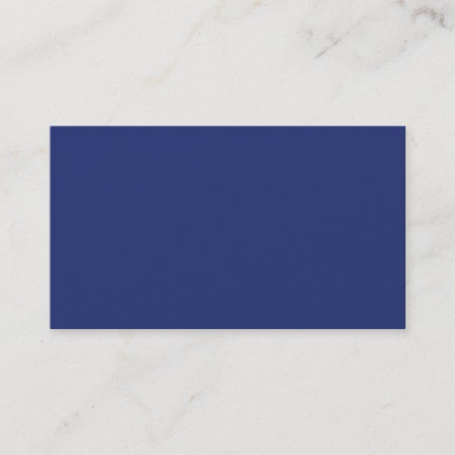 Midnight Dark Blue Personalized Navy Background Business Card (Front)