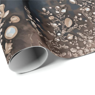 Midnight Diamond Glamour Wrapping Paper