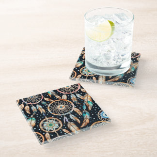 Midnight Dream-Catching Glass Coaster