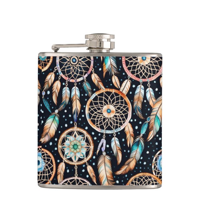 Midnight Dream-Catching Hip Flask (Front)