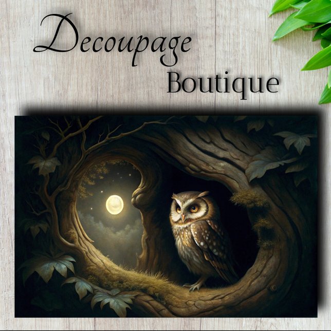 Midnight Dreamer Owl Decoupage Tissue Paper (Midnight Dreamer Owl Decoupage Tissue Paper)