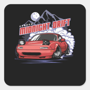Midnight Drift Square Sticker