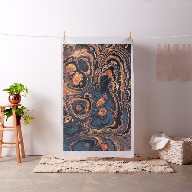 Midnight Ember Marble Glow Fabric (In Situ)