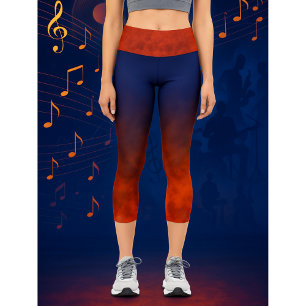 Midnight Emberfall Capri Leggings