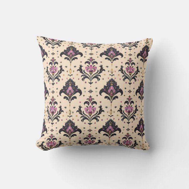 Midnight Enchanted Bloom Princesscore Throw Pillow (Front)