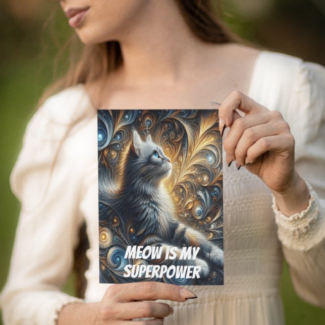 Midnight Feline Elegance Postcard (Creator Uploaded)