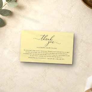 Midnight Fig & Champagne Ceremony Photo Thank You Enclosure Card