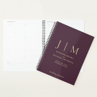 Midnight Fig Formal Simple Day Wedding Planner
