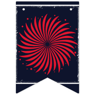 Midnight Fireworks Patriotic Bunting Flags