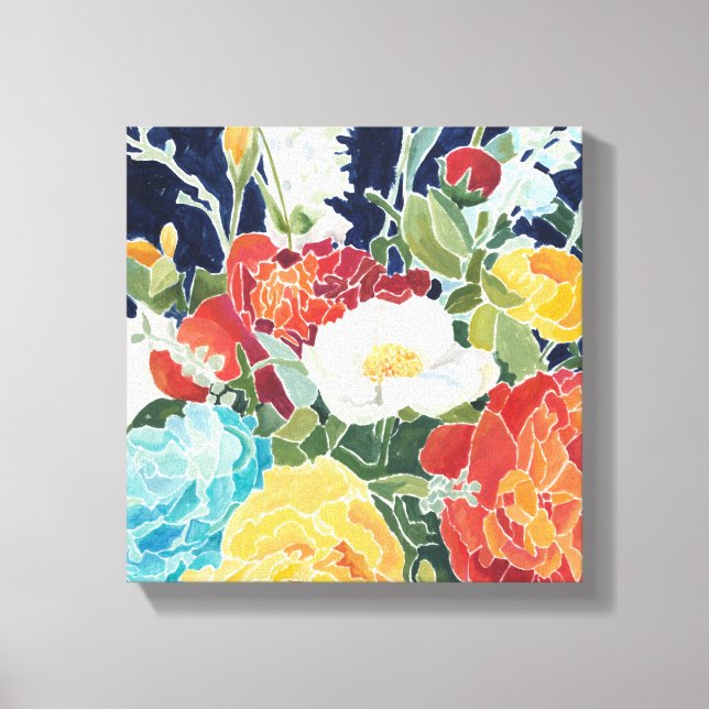 Midnight Florals I Canvas Print (Front)