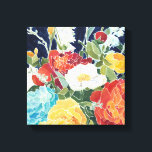 Midnight Florals I Canvas Print<br><div class="desc">Floral</div>