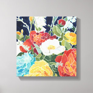 Midnight Florals I Canvas Print